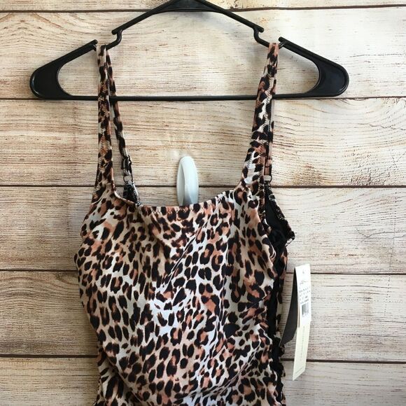 NEW WITH TAGS GOTTEX PROFILE WILD THING SWIMSUIT IN‎ LEOPARD PRINT - Picture 7 of 11